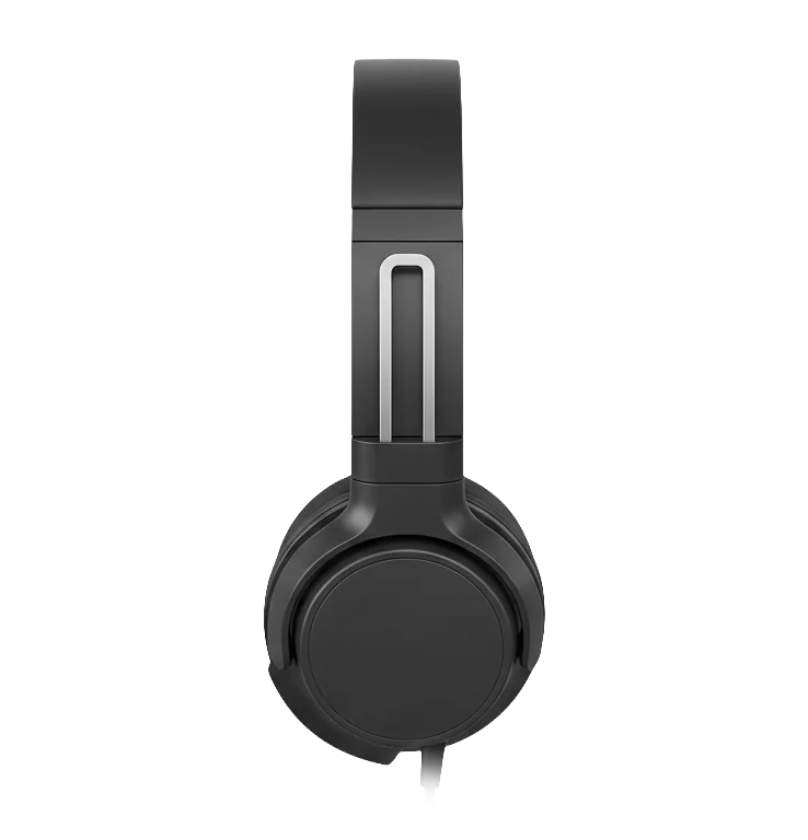 Black Wired Headphones Side