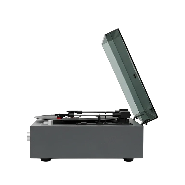 Cool Gray Record Player Side